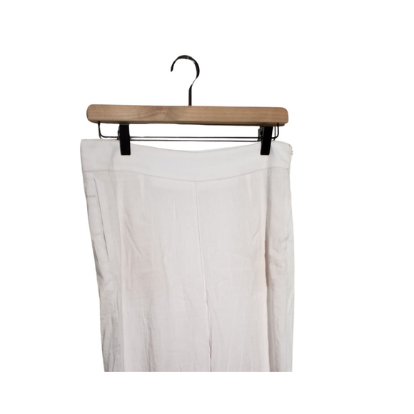 Elaine Kim White Wide Leg High Rise Pants Women’s Size Medium Pockets - Picture 2 of 8